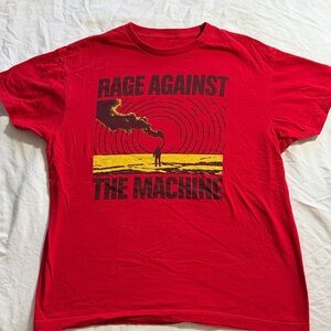 Rage Against the Machine Red Graphic T-Shirt Large